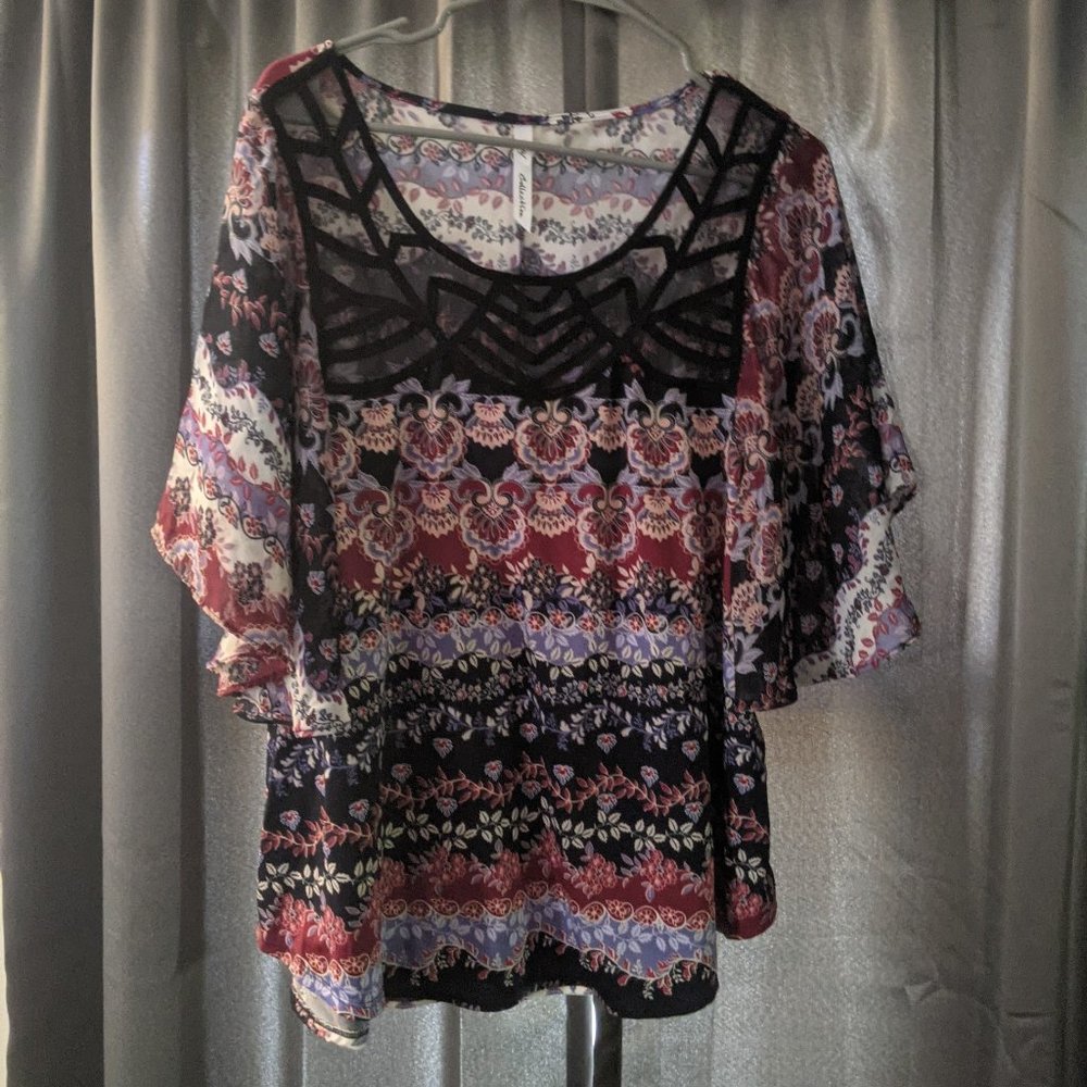 NY COLLECTION WOMENS BLOUSE SZ XL